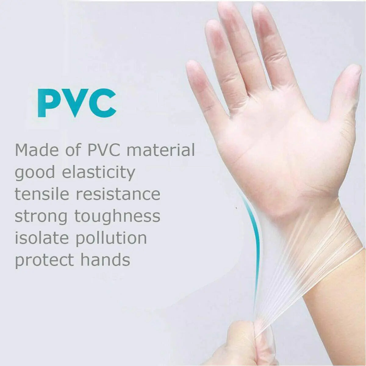 Clear Vinyl Disposable Gloves Medium