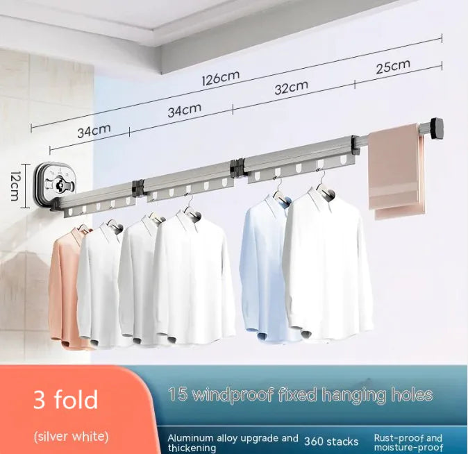 Suction Cup Folding Clothes Hanger