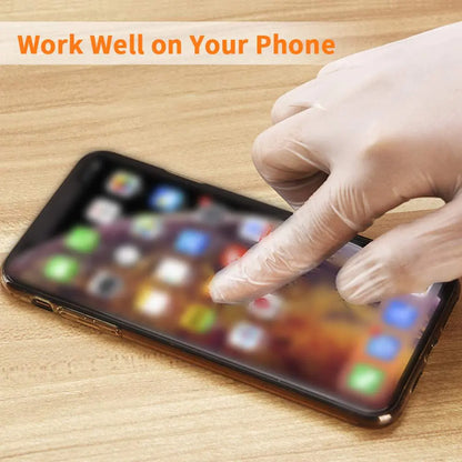 Clear Vinyl Disposable Gloves Medium