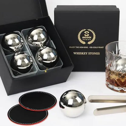 Reusable Metal Ice Cubes Balls Set
