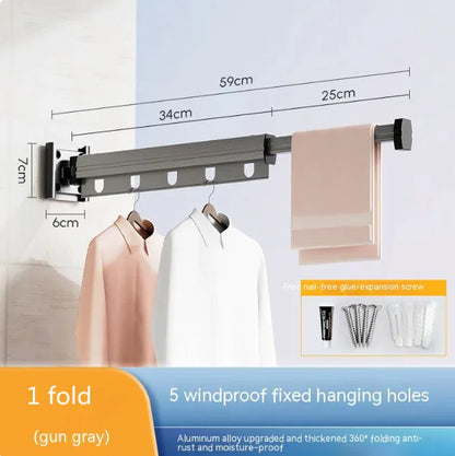 Suction Cup Folding Clothes Hanger